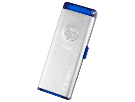 Hp Pen Usb 3.1 64Gb X730W Metal Inox Azul