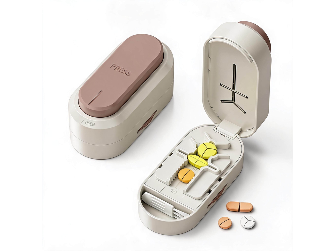 Cortador De Pastillas Henten Home Para Dividir Y Transportar Medicamentos (blanco)