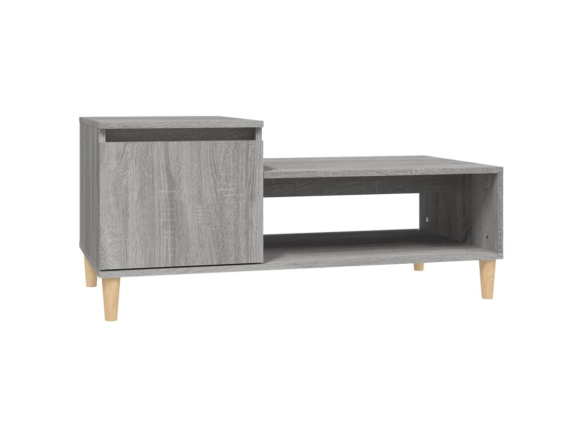 Mesa de Centro Apoyo 100X50X45 cm Derivados Madera Gris Sonoma