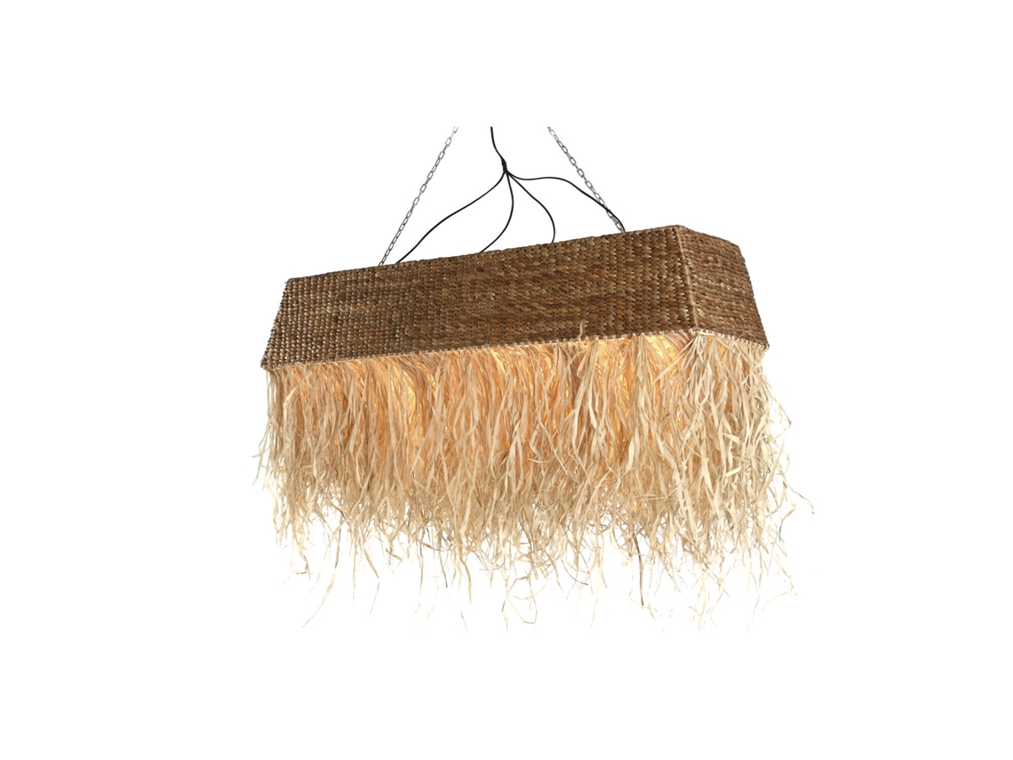 Lampara Techo Fibras Naturales 138x26x33cm