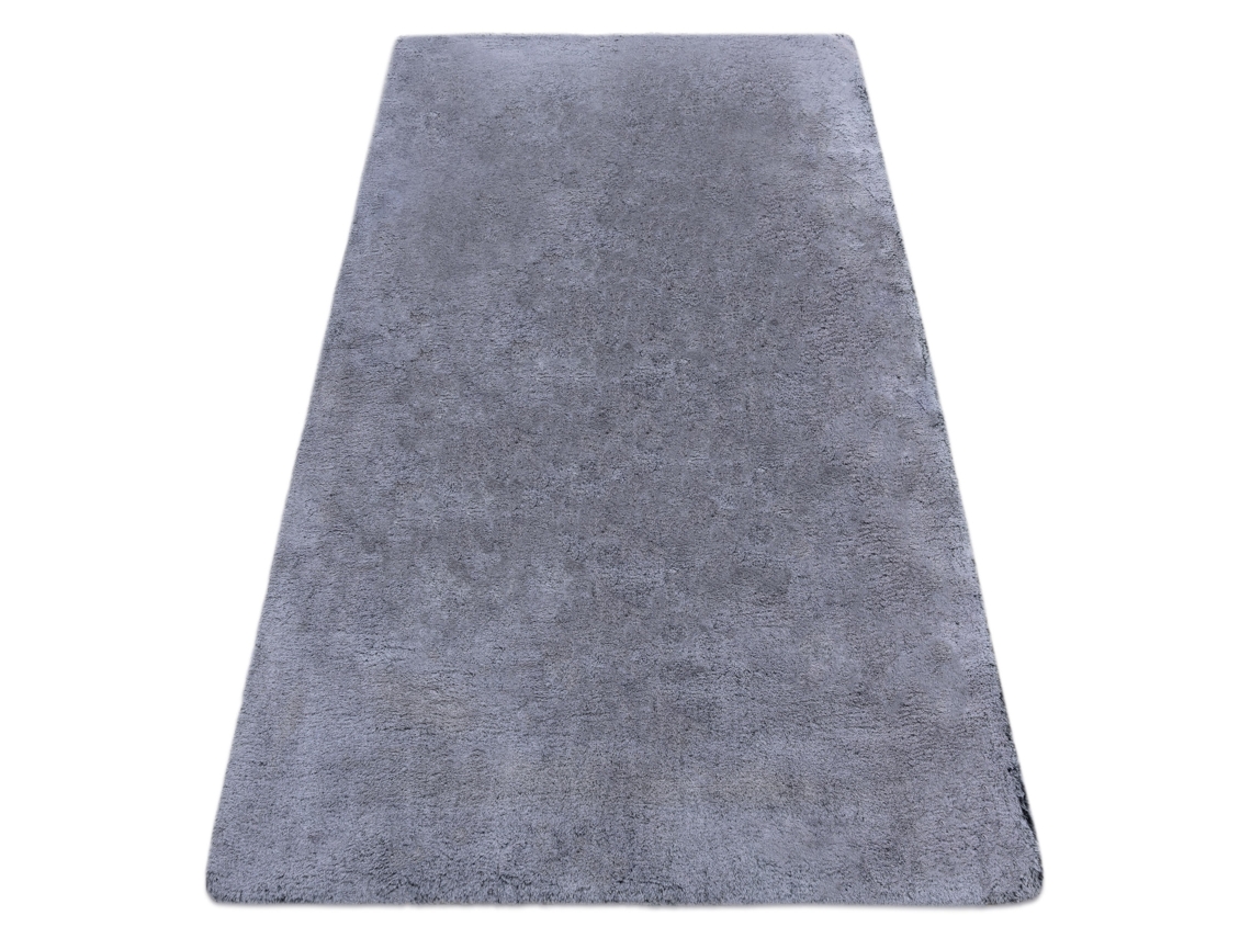 Alfombra de Lavado Moderna Lapin Shaggy Antideslizante Negro / Marfil (160 x 220 cm)