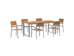Maison Exclusive - Conjunto De Comedor De Jardín 7 Pcs Gris