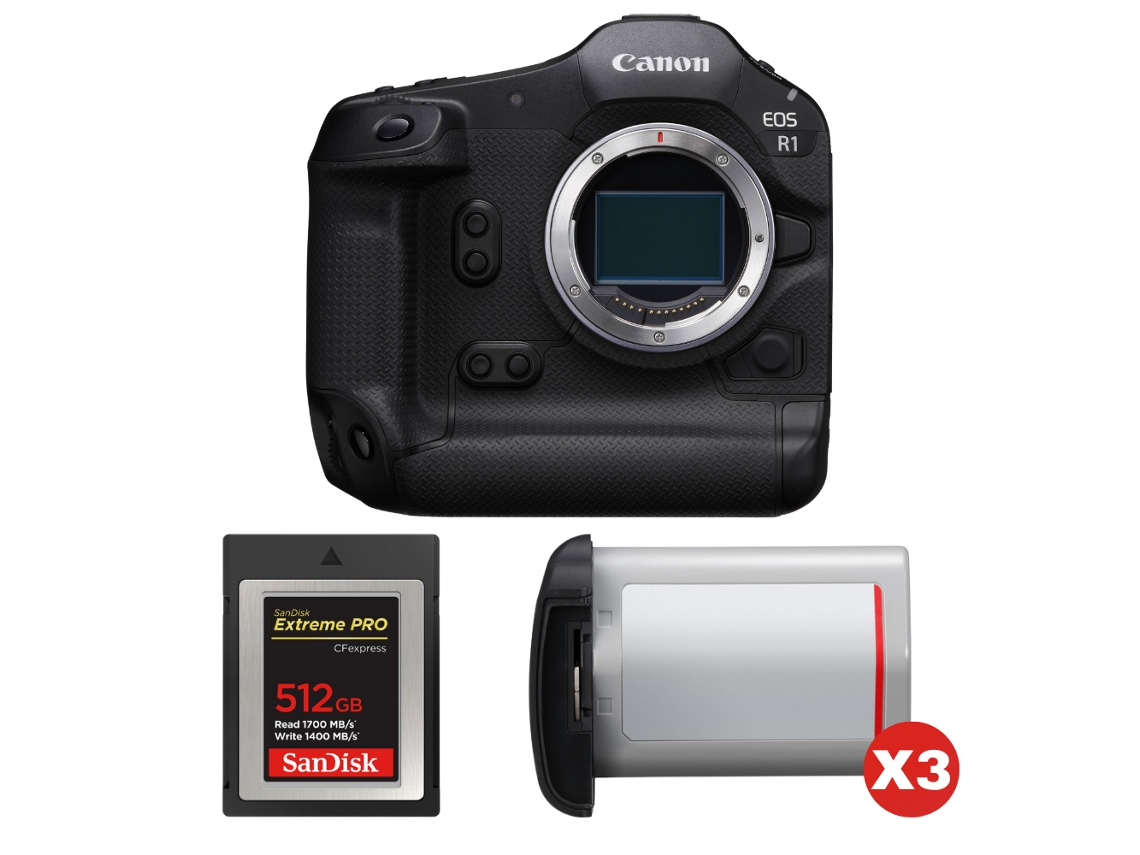 Canon Eos R1 + 1 Sandisk 512gb Extreme Pro Cfexpress Type B + 3 Canon Lp-e19 + Ebook “20 Consejos Para Fotos Que Impactan”