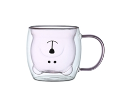 Taza Oso, taza de té o café con asa, 250ml, vaso con doble aislamiento, ideal para regalo de cumpleaños o San Valentín. NEVEANCE