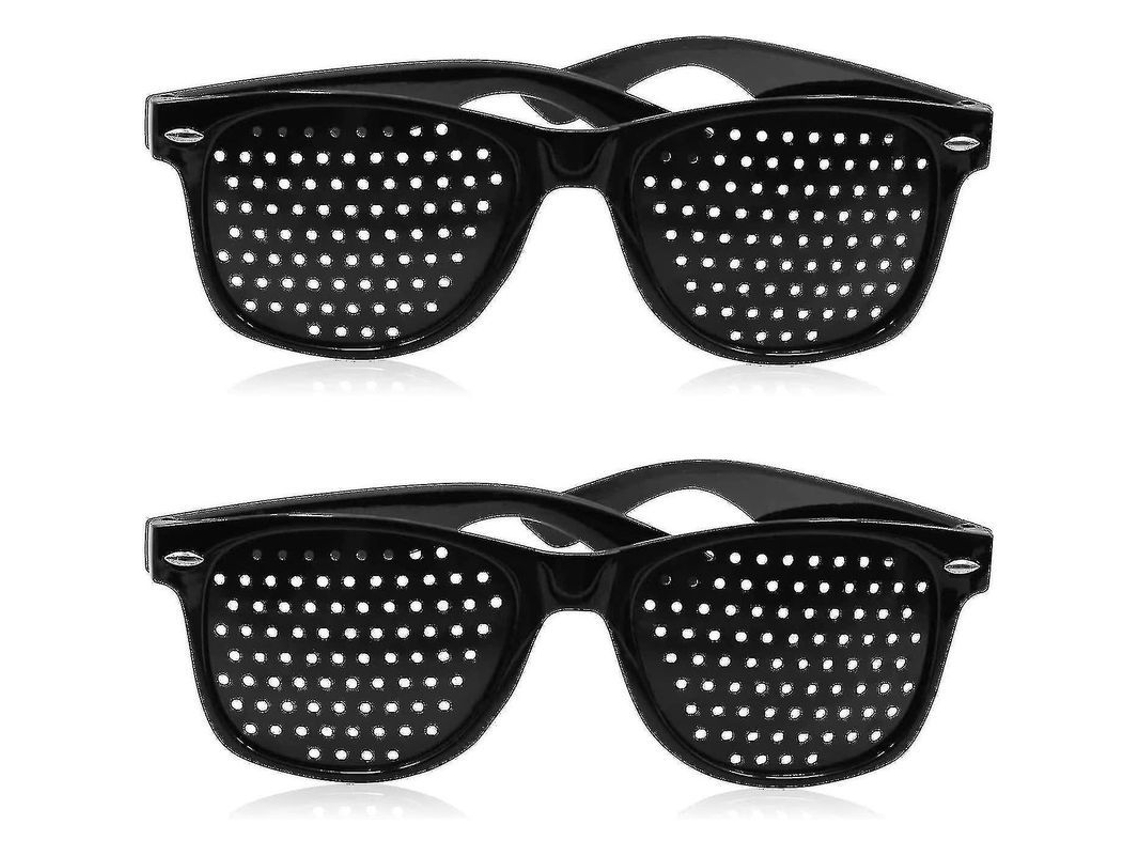 2 Gafas Estenopeicas Para Mejorar La Visión, Unisex, Negras, Para Fortalecer La Visión.