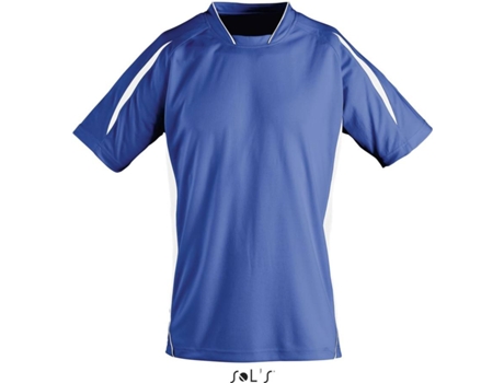 Camiseta de Niños para Fútbol SOLS Maracana Ssl Azul (6 años)