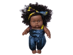 Muñeca negra de 8 pulgadas, niña africana, regalo de cumpleaños