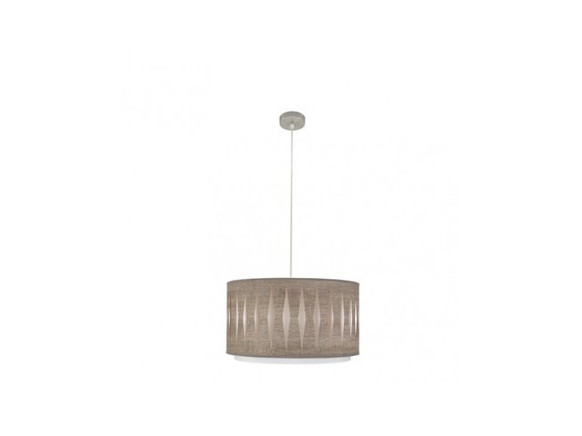 Lámpara colgante Alexandra 1xe27 níquel/madera gris Regx40x40 cm Fabrilamp
