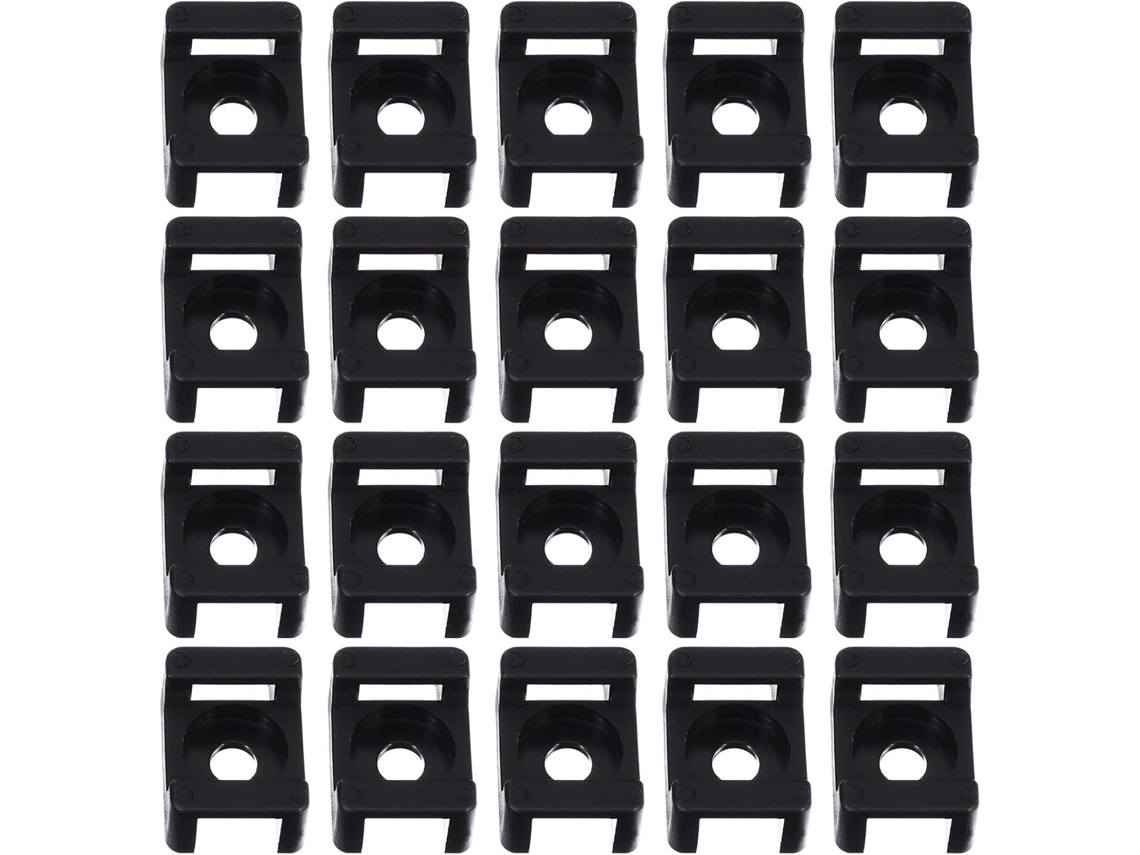 100 Clips De Plástico Negro Para Cables Usb Y Eléctricos, Ligeros.