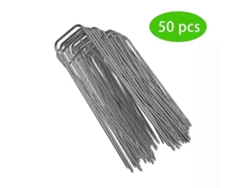 50 Clavos De Jardín En Forma De U, Acero Inoxidable, Para Tela Antimaleza, Camping Y Cerca De Jardín, 2.5*40*200mm