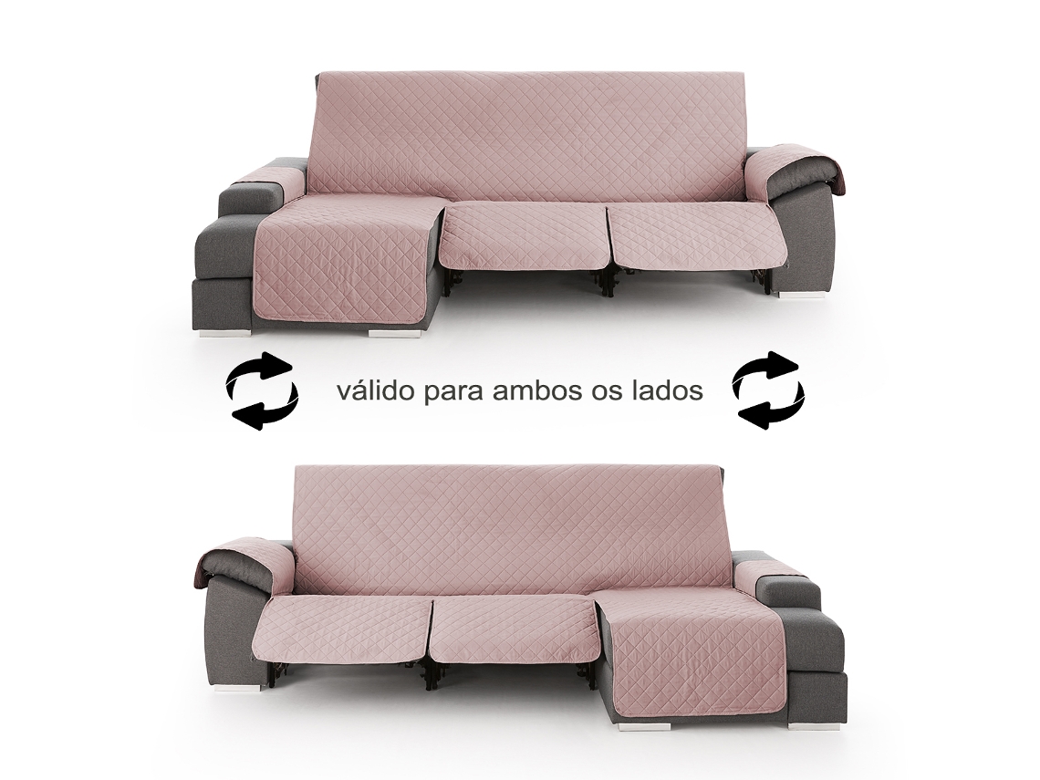Funda para chaise longue relax asientos abatibles Roxana MILICA Color Rosa - Tamaño 200 cm
