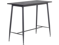 Mesa Alta de Comedor/Bar Edward Negro | Diseño Moderno, Estructura Metálica, Ideal para Cocina y Salón