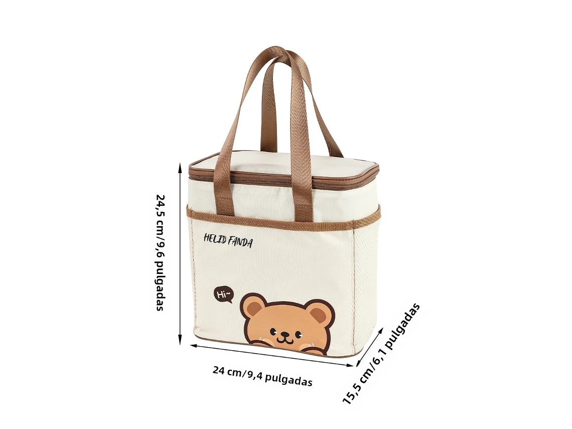 (estilo Al) Bolsa De Almuerzo Portátil Impermeable Con Aislamiento De Gran Capacidad, Bolsa De Alimentos Con Aislamiento