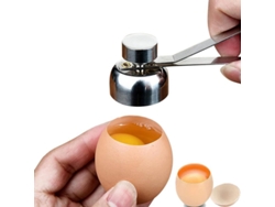 Rompehuevos De Acero Inoxidable - Rompehuevos Portátil Con Soporte Y Cortador De Cáscaras