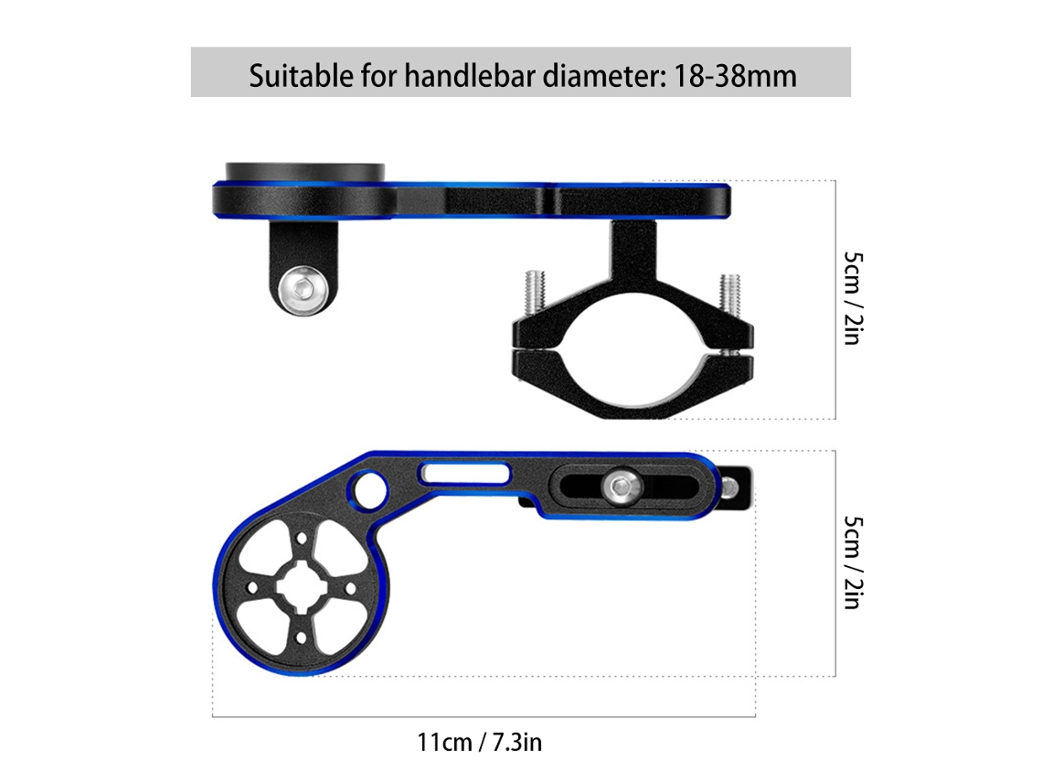 2026-soporte Ajustable Para Computadora De Bicicleta Delantera Con Adaptador Para Cámara Y Luz Garmin Bryton Cateye
