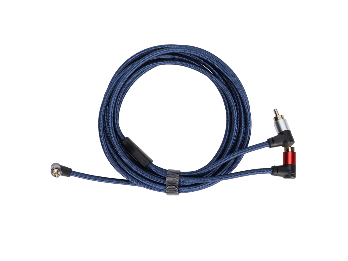 Cable De Audio De 3,5 Mm Macho A 2rca Hembra Con Ángulo De 90 Grados, 3 M, Para Smartphones, Reproductores De Mp3 Y Tabletas.