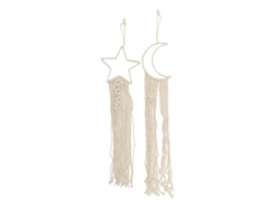 Tapiz De Pared De Algodón Macramé Con Diseño De Estrellas Y Lunas, Decorativo Para El Hogar Y La Oficina.