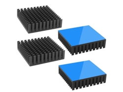 Disipador De Calor Conductor Térmico, 40x40x11 Mm, Paquete De 4 Con Cinta Térmica.