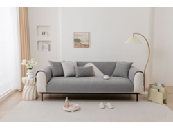 Funda de asiento de sofá antideslizante Protector de cojín de sofá -Gris poco profundo-110x210CM LUUCOZK