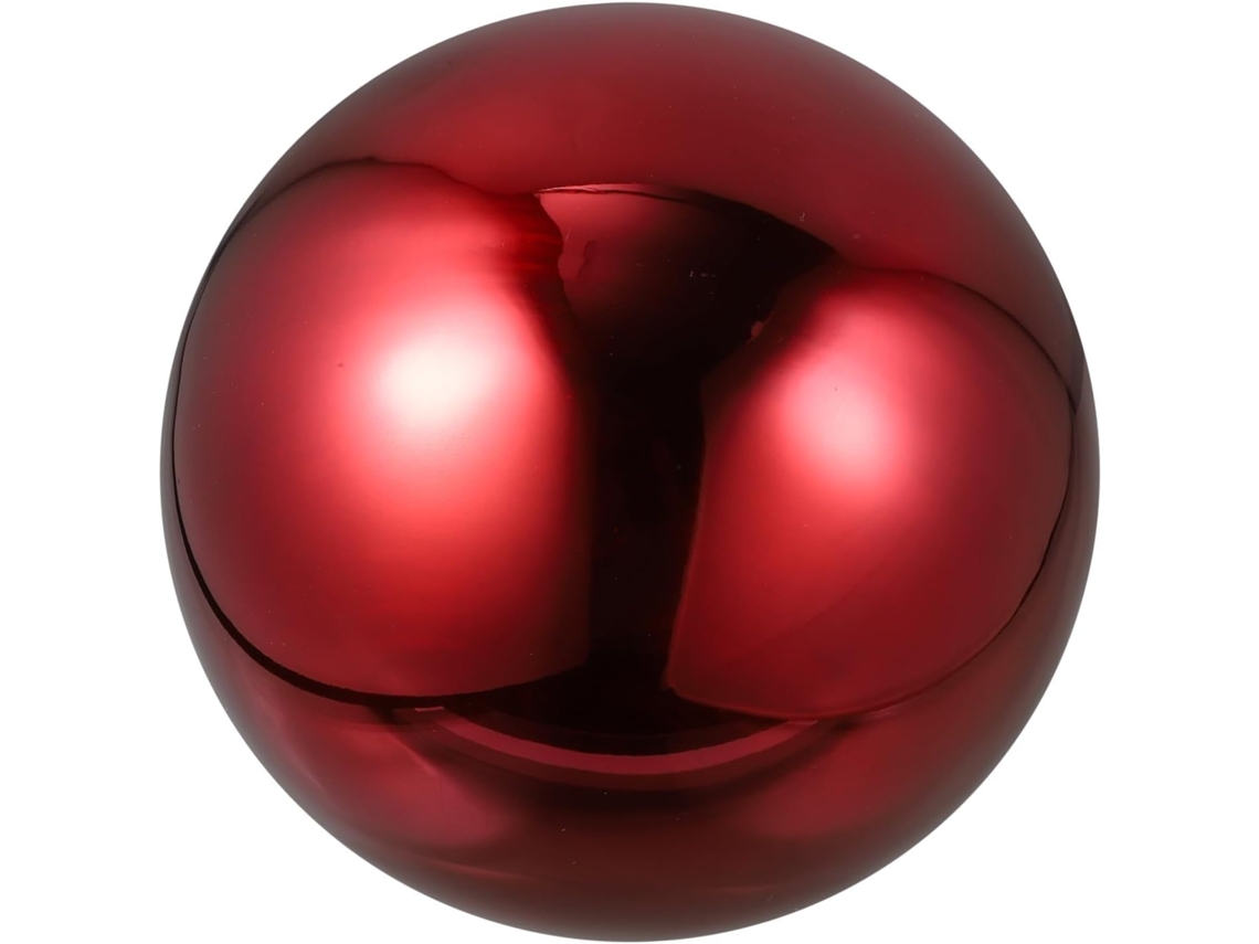 Bola Decorativa De Acero Inoxidable, Roja, Pulida A Espejo, Para Jardín.