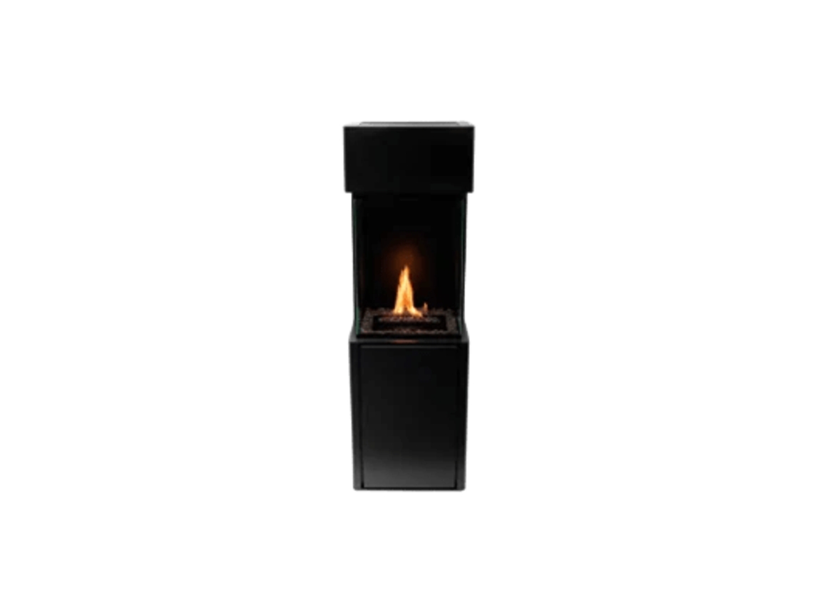 - Chimenea De Bioetanol Sin Ventilación Arcticon Bev, Control Remoto, Llama Real, Diseño Panorámico - Negro