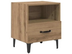 Maison Exclusive - Armario De Noche Con Cajón Roble Artesanal 40 X 35 X 47,5 Cm