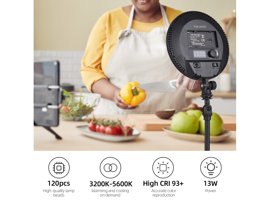 Panel de luz LED ajustable para vídeo y fotografía - Luz LED profesional para cámara