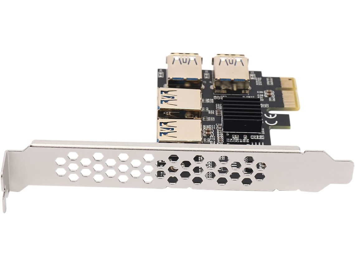 Nueva Tarjeta Adaptadora Elevadora Pcie De 4 Puertos 1x A Usb 3.0