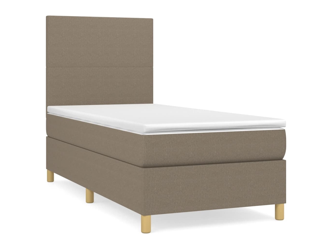 Cama con somier VIDAXL (Gris - Tela - 203 x 80 x 128 cm)