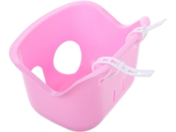 Cesta Para Bicicleta De Niño/niña Con Correa De Sujeción, Impermeable, De Alambre Metálico Rosa.
