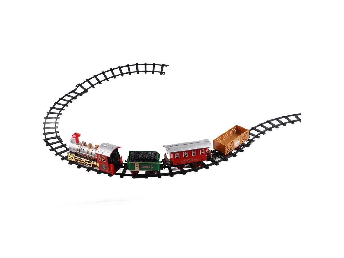 Tren eléctrico de juguete con música y luces simuladas