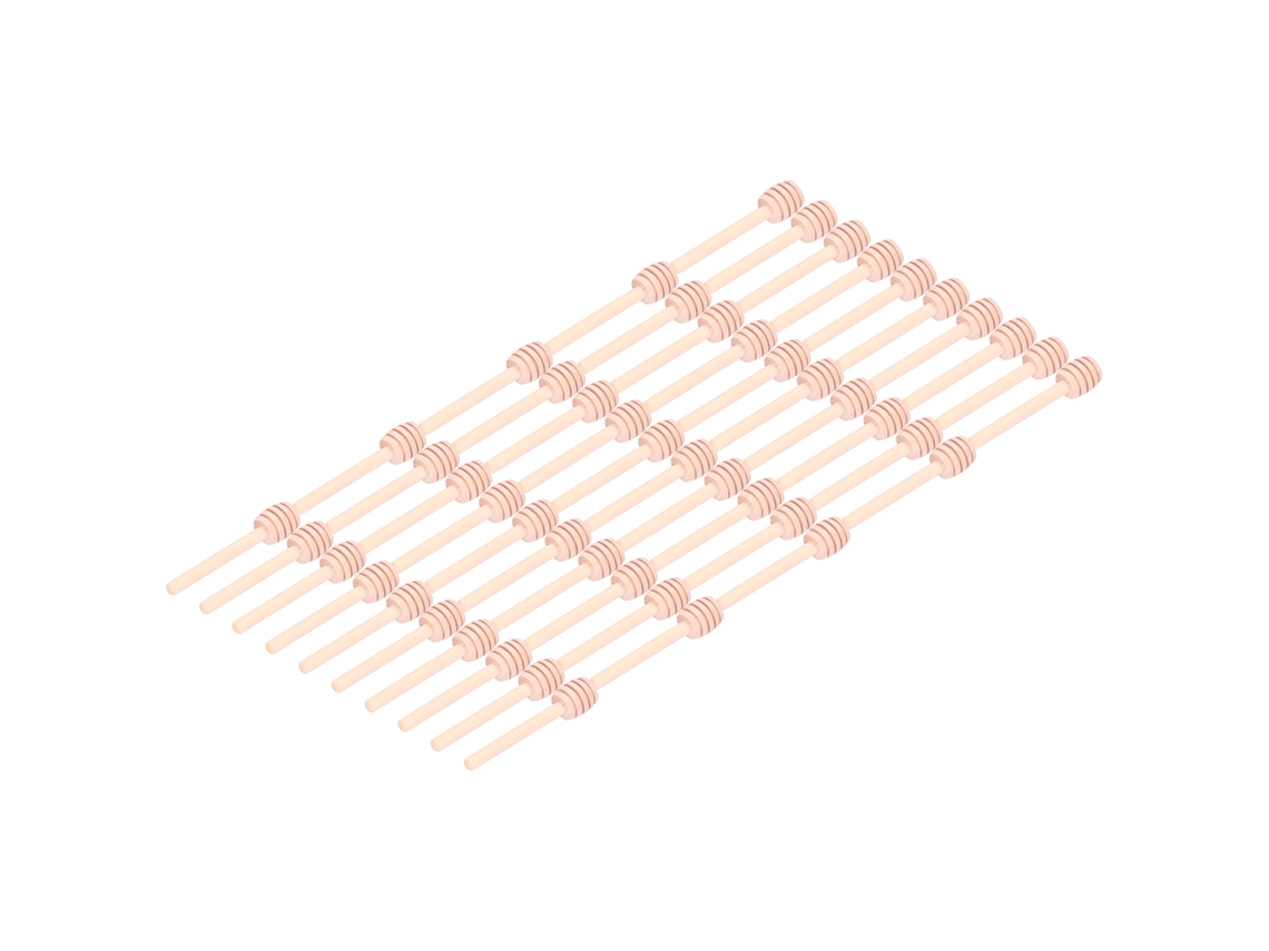 100 Cucharas De Madera Para Miel (8 Cm) Para Mezclar Miel, Bodas, Cocina Y Restaurantes.