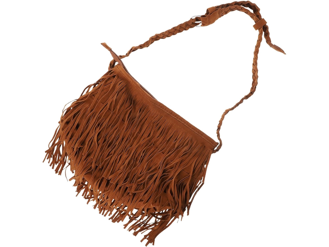 Bolso De Hombro Ciieeo Chic Con Borla En Piel Sintética, Gran Capacidad Y Duradero.