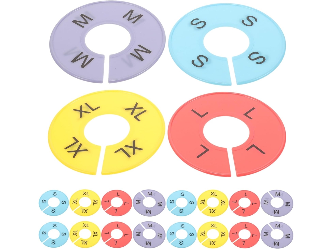 Separadores Plástico Organización Armarios Juego 20 Piezas Sl Xl Tiendas Hogares Aptos Diversas Perchas Ropa