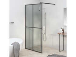 Mampara De Ducha Accesible Vidrio Templado Oscuro 118x190 Cm