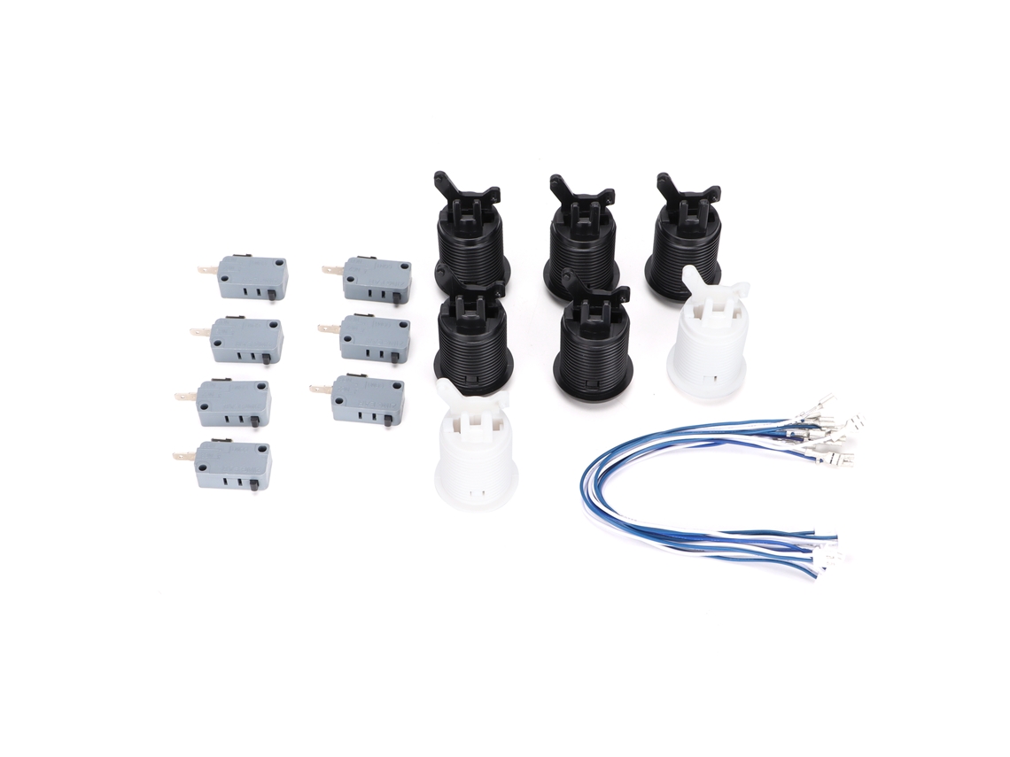 Botones Arcade (Happ estándar de 30 mm con cables de 20 cm)