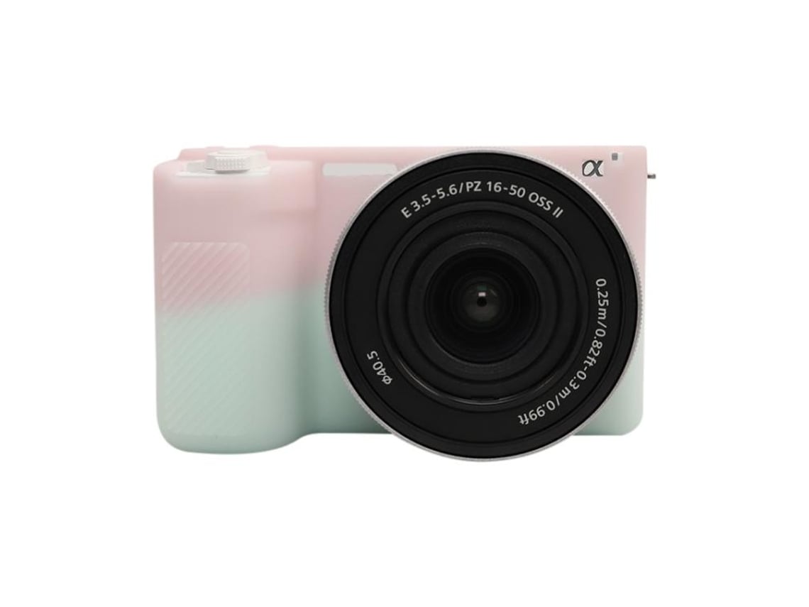 Capa Protetora De Silicone Macio Brilhante Para Sony Zv-e10 Ii / Zv-e10m2 Rosa Gelatinoso Verde