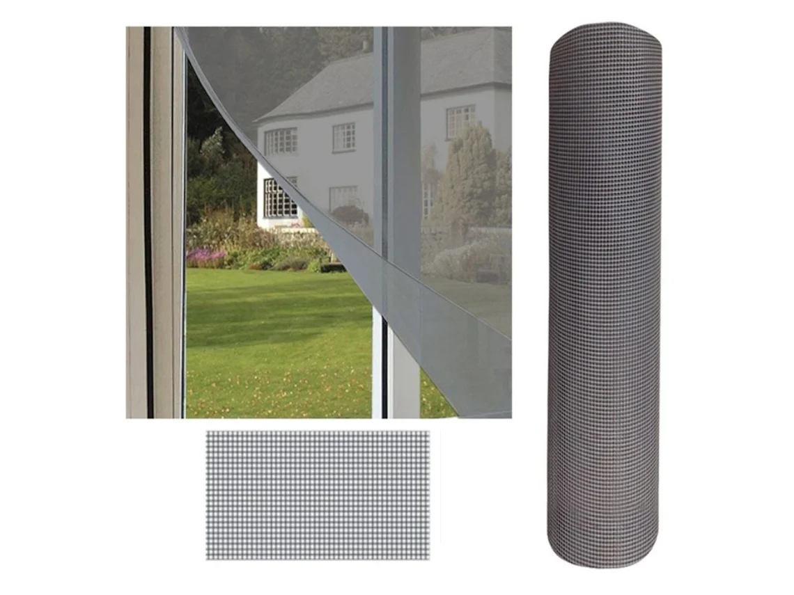 Mosquitera 1,5X3M Composición 80% Fibra Vidrio / 20% PVC Malla Antimosquitos Red Antibichos Gris