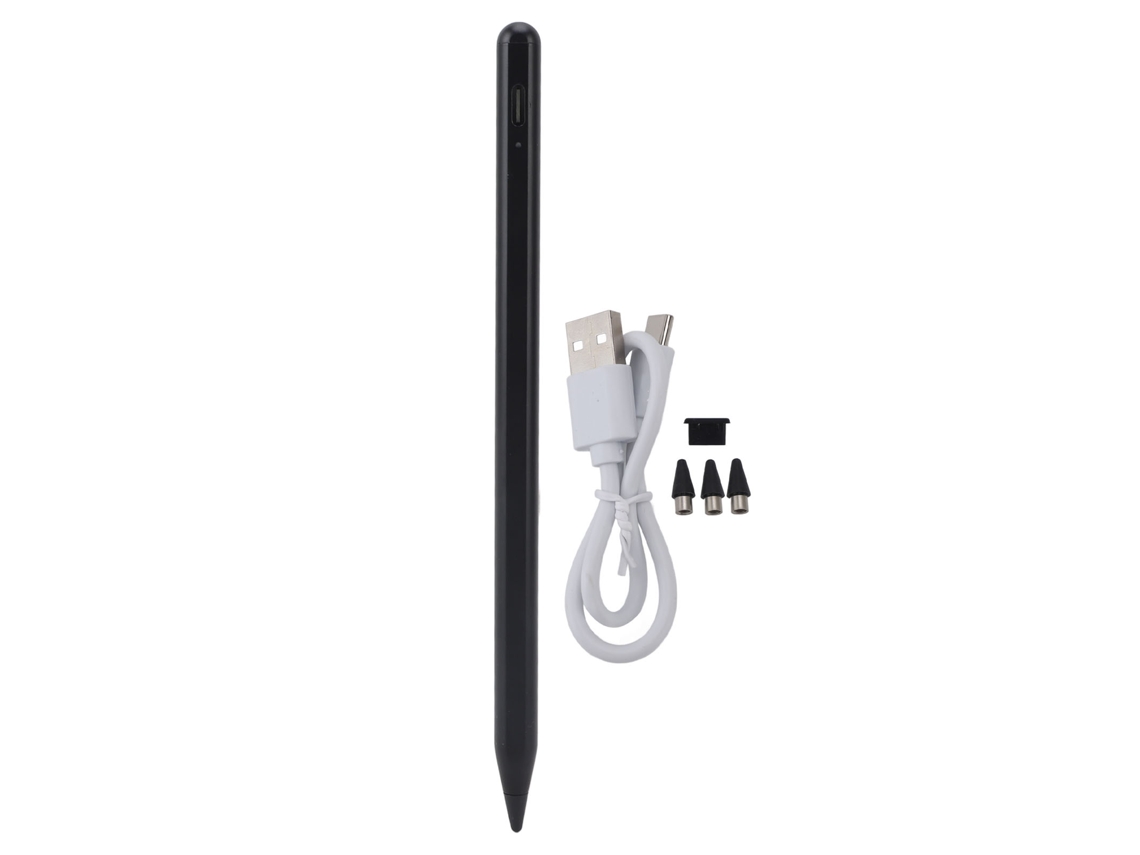 Lápiz Óptico Negro Para Tabletas Con Alta Sensibilidad Y Adsorción Magnética, Compatible Con Android E Ios.