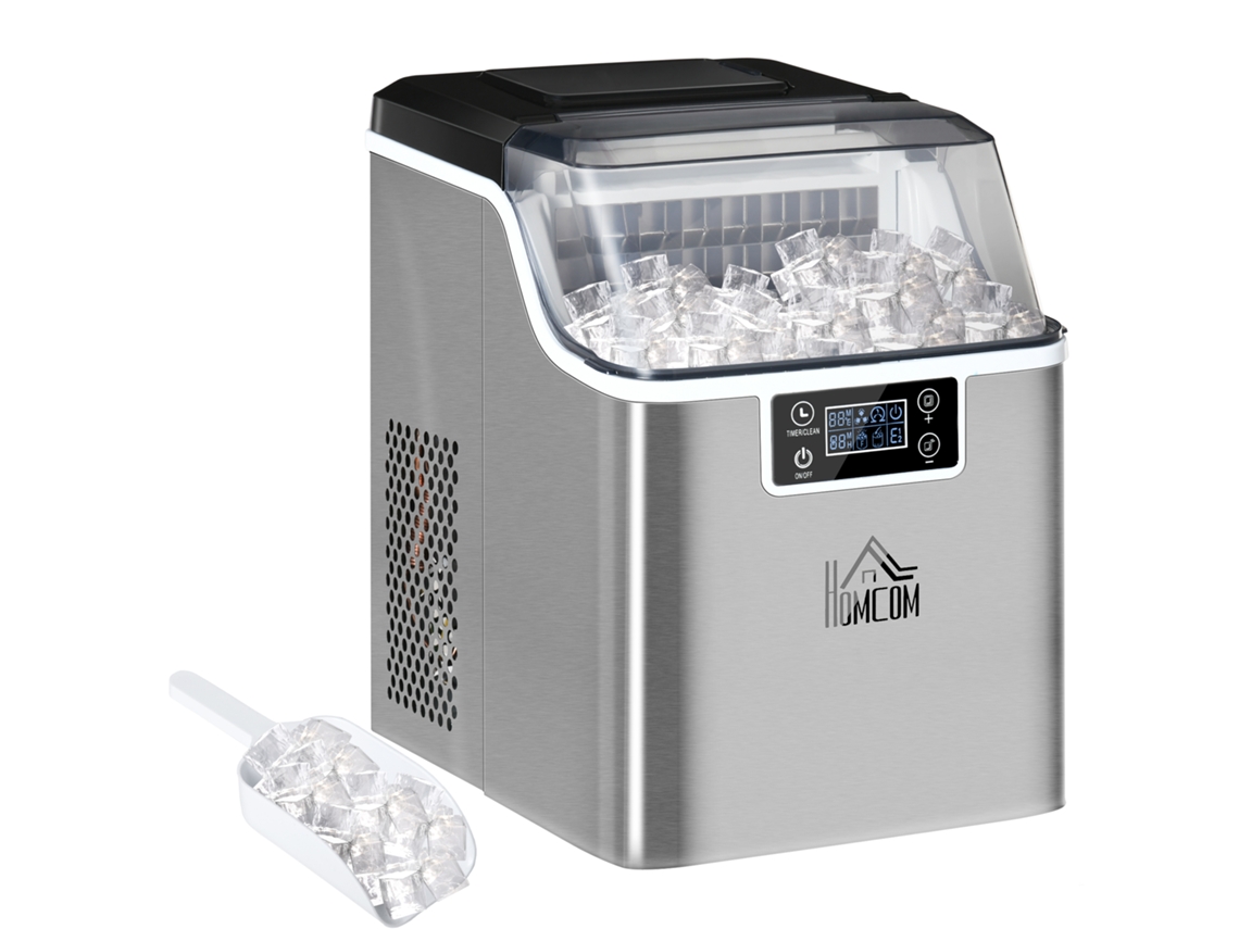 Máquina de hielo 20 kg/24 h 2,3 l 3,2 l Tanque plateado