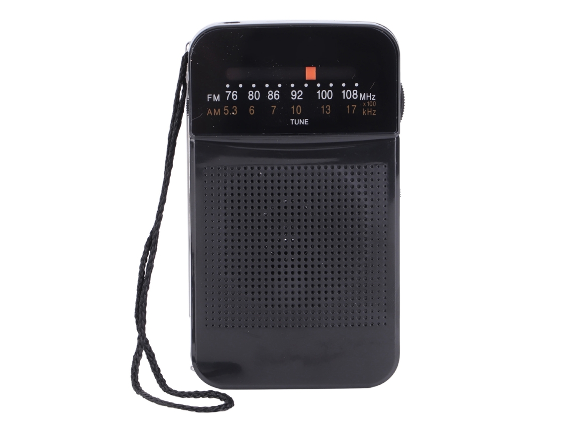 Rádio Preto EOOCOO (conector para Fones de Ouvido, Alto falante Integrado de Alto Volume)