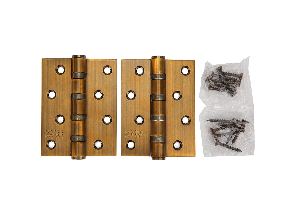 2026velora-2 Bisagras de madera de acero inoxidable, bronce amarillo, bisagras planas con rodamiento para muebles y puertas