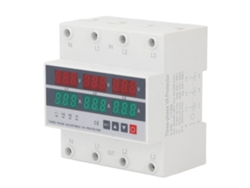 Protector De Sobrecarga Y Baja Tensión Trifásico Automático Din Rail 63a Ac120-300v