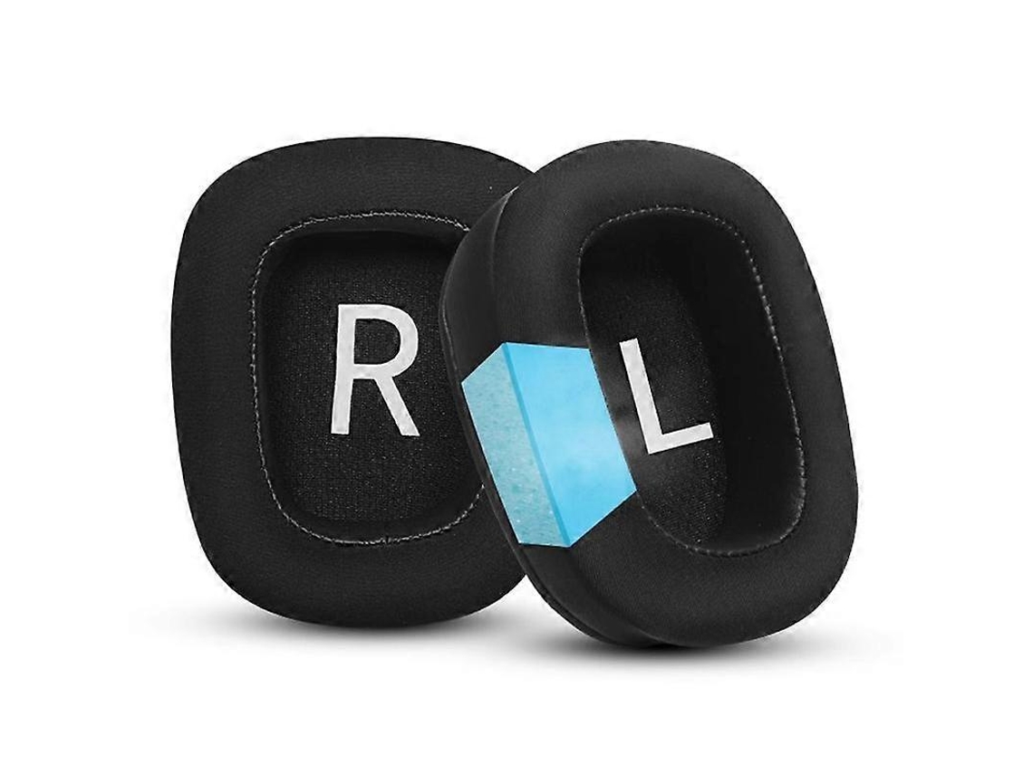 Un par de almohadillas de impresión de repuesto para Logitech G533 / G633 / G635 / G933 / G935 en piel proteica y tela Chenin de seda helada.