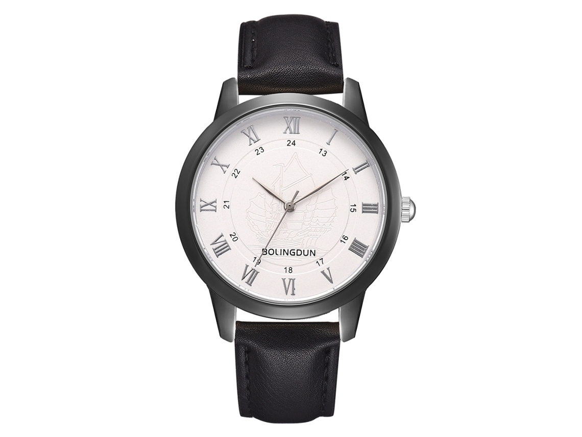 Reloj De Pulsera De Cuarzo De Moda Casual Con Correa De Cuero Y Diseño Moderno.