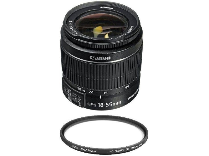 Objetivo CANON EF-S 18-55mm F3.5-5.6 IS II + Hoya 58mm PRO 1D