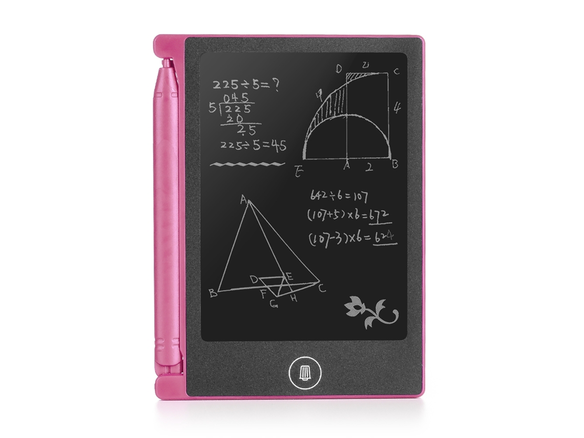 Tableta de dibujo y escritura LCD portátil de 4,4 pulgadas, 8 x 0,6 x 11 cm, color rosa
