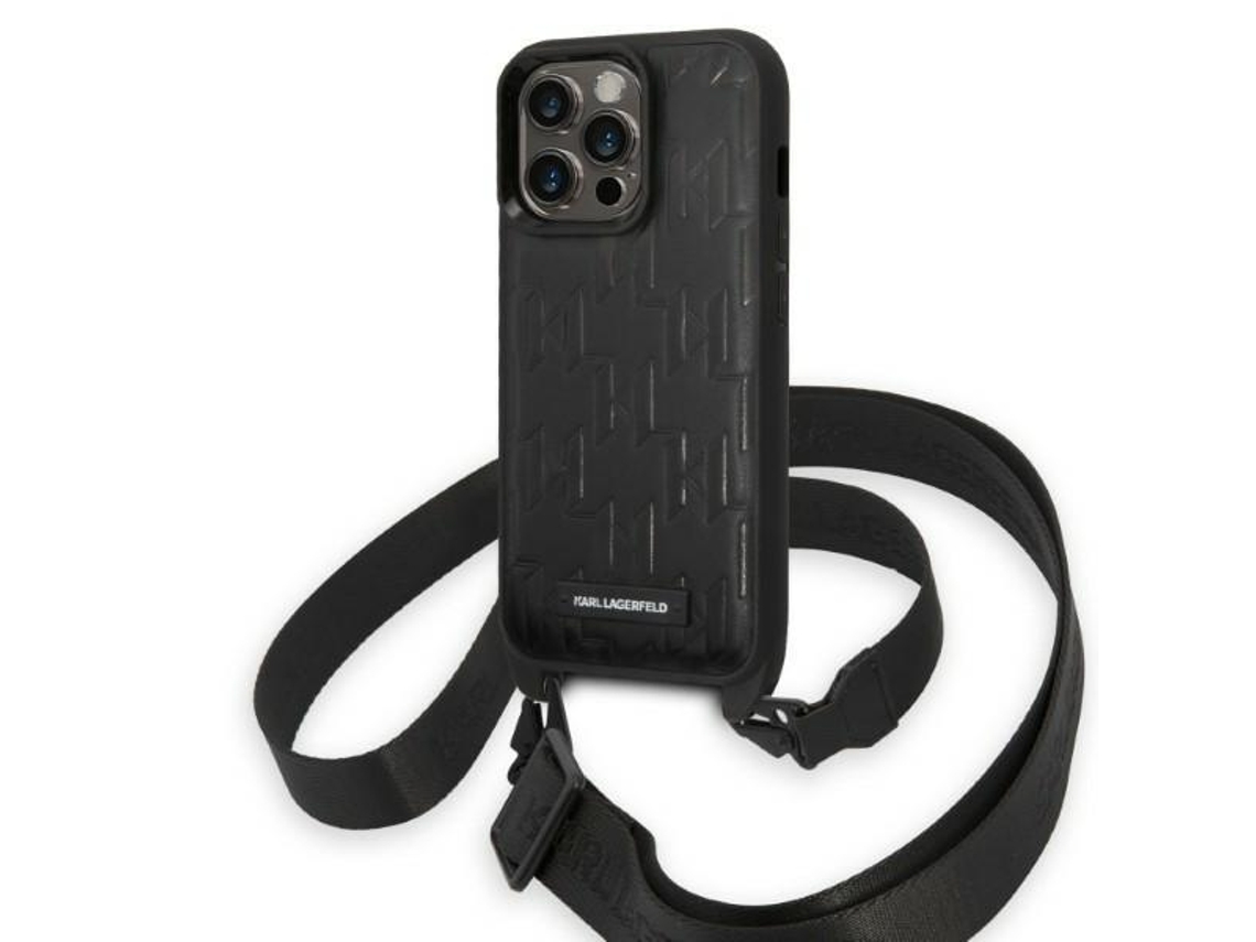 Estuche Logo Monograma para iPhone 14 Pro KARL LAGERFELD Negro