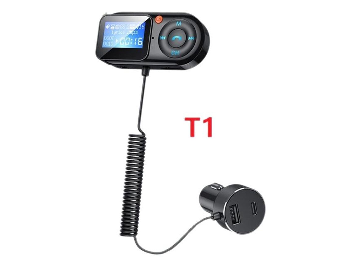 Transmisor FM Bluetooth 5,0, reproductor de Mp3 para coche, Kit manos libres para coche, LCD, Audio auxiliar, carga USB, PD18W, accesorios para coche, módulo FM ENZONS