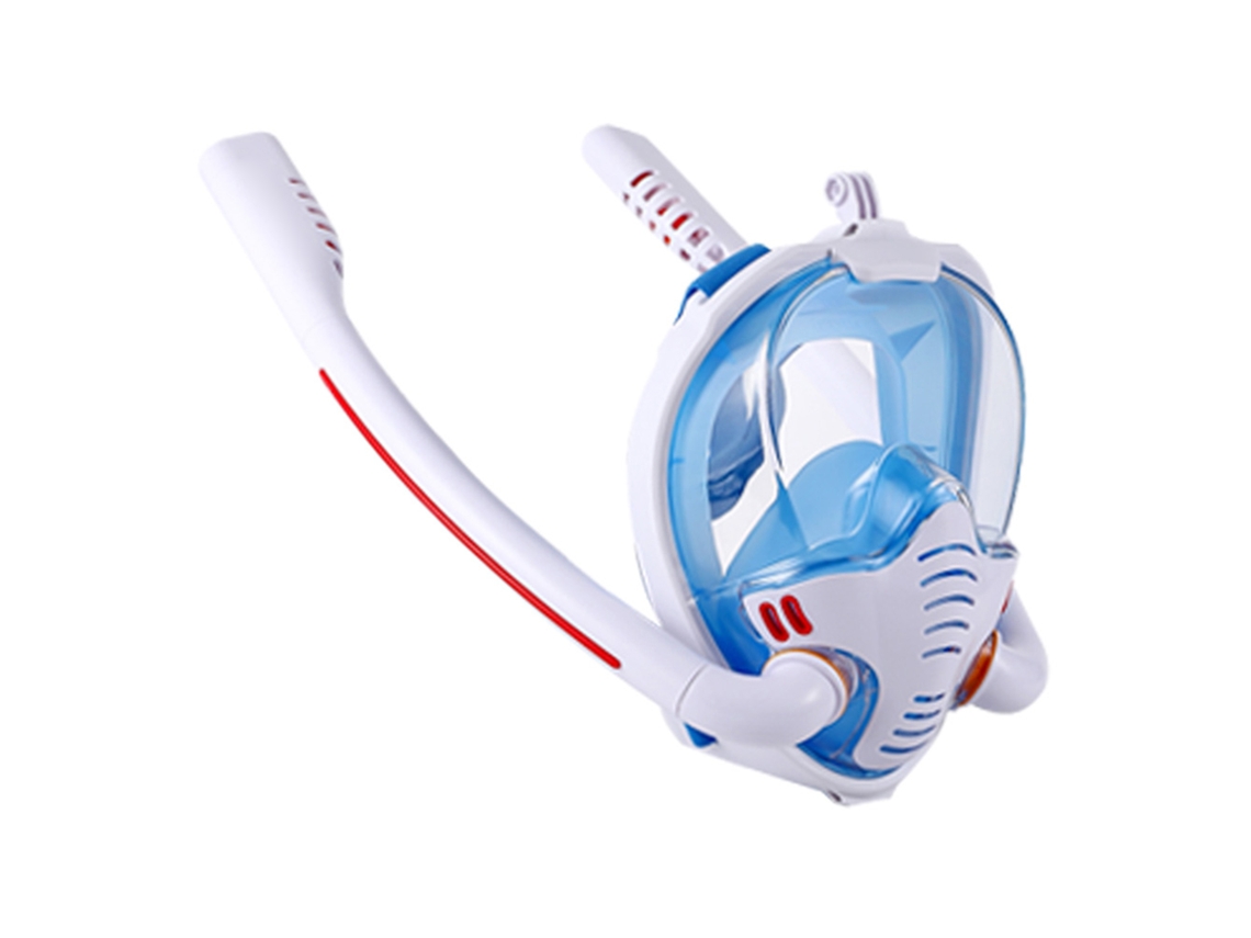 Máscara De Snorkel Integral Con Doble Tubo Antivaho, Visión Panorámica De 180°, Para Adultos, Natación Y Buceo.